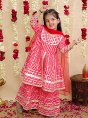 Ethnic Suit Set for Girls - Red | BS25SU14RDA