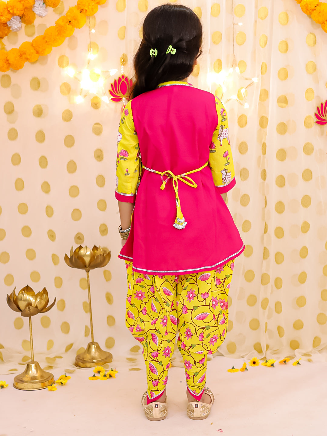 Cotton Ethnic Suit Set for Girls - Pink | BS25SU18PIA | DesiQlo