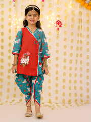 Cotton Ethnic Suit Set for Girls - Maroon | BS25SU18RDA