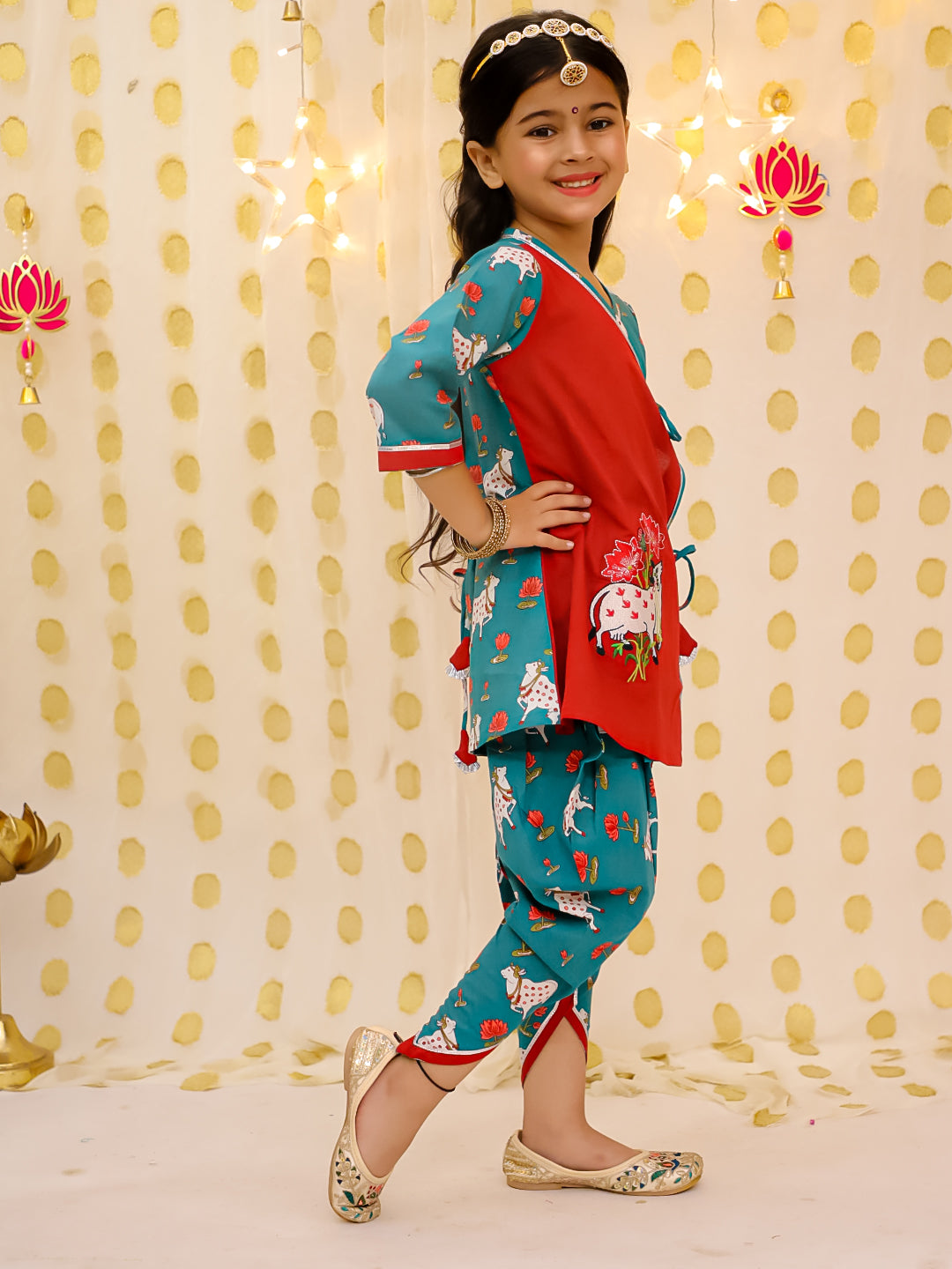 Cotton Ethnic Suit Set for Girls - Maroon | BS25SU18RDA | DesiQlo