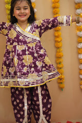 Ethnic Suit Set for Girls - Purple | BS25SU21PUA