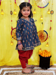 Ethnic Suit Set for Girls - Red | BS25SU22RDA