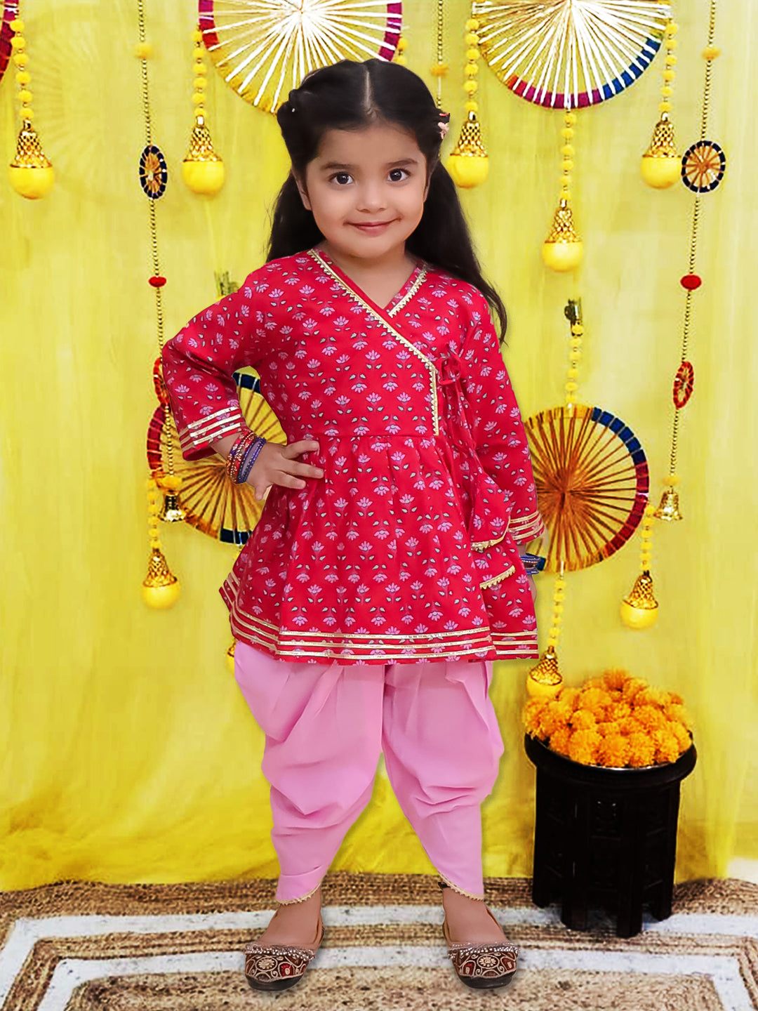 Ethnic Suit Set for Girls - Yellow | BS25SU22YLA | DesiQlo