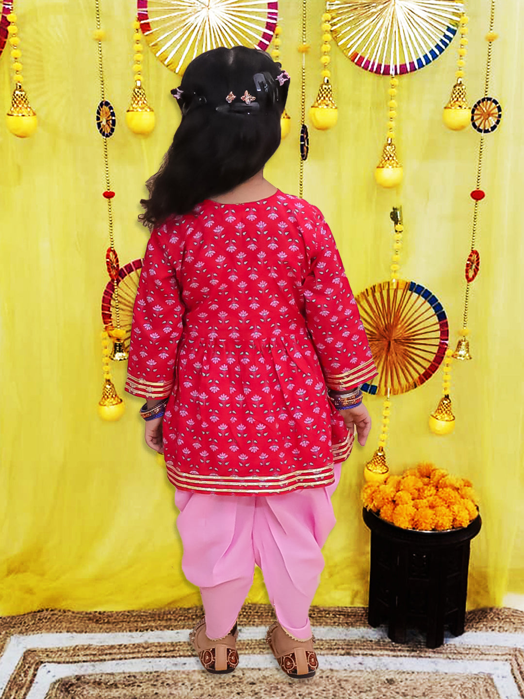 Ethnic Suit Set for Girls - Yellow | BS25SU22YLA | DesiQlo