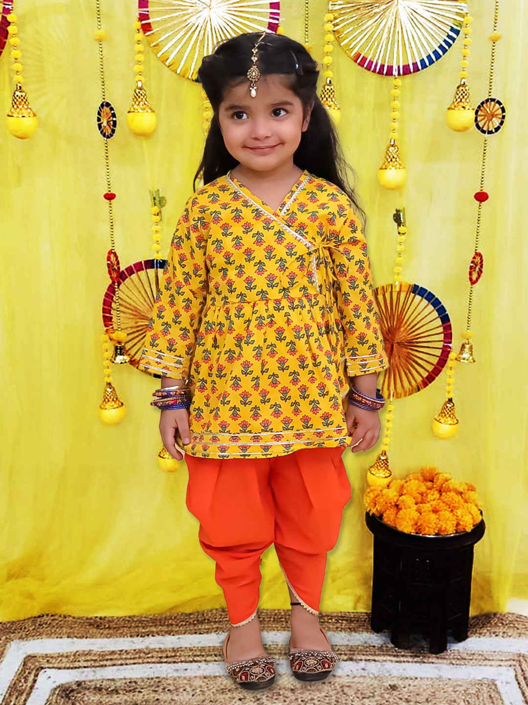 Ethnic Suit Set for Girls - Red | BS25SU22RDA | DesiQlo