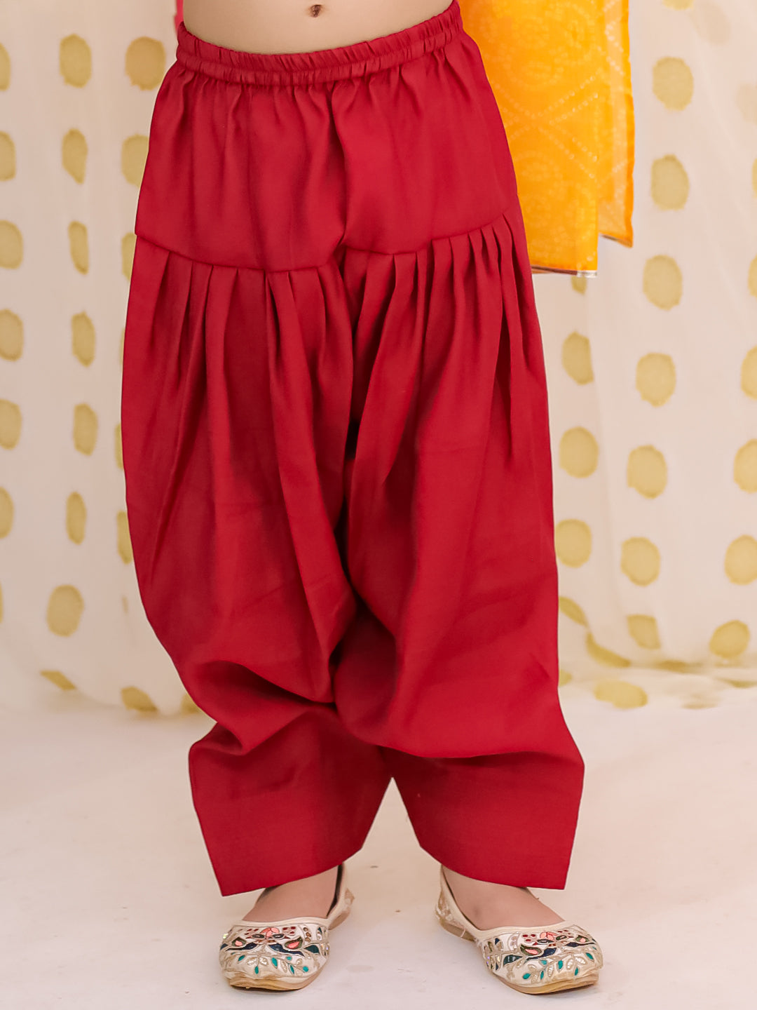 Silk Blend Ethnic Suit Set for Girls - Maroon | BS25SU24RDA | DesiQlo