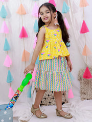 Lehenga Choli Set for Girls - Yellow | BS26CS05YLA
