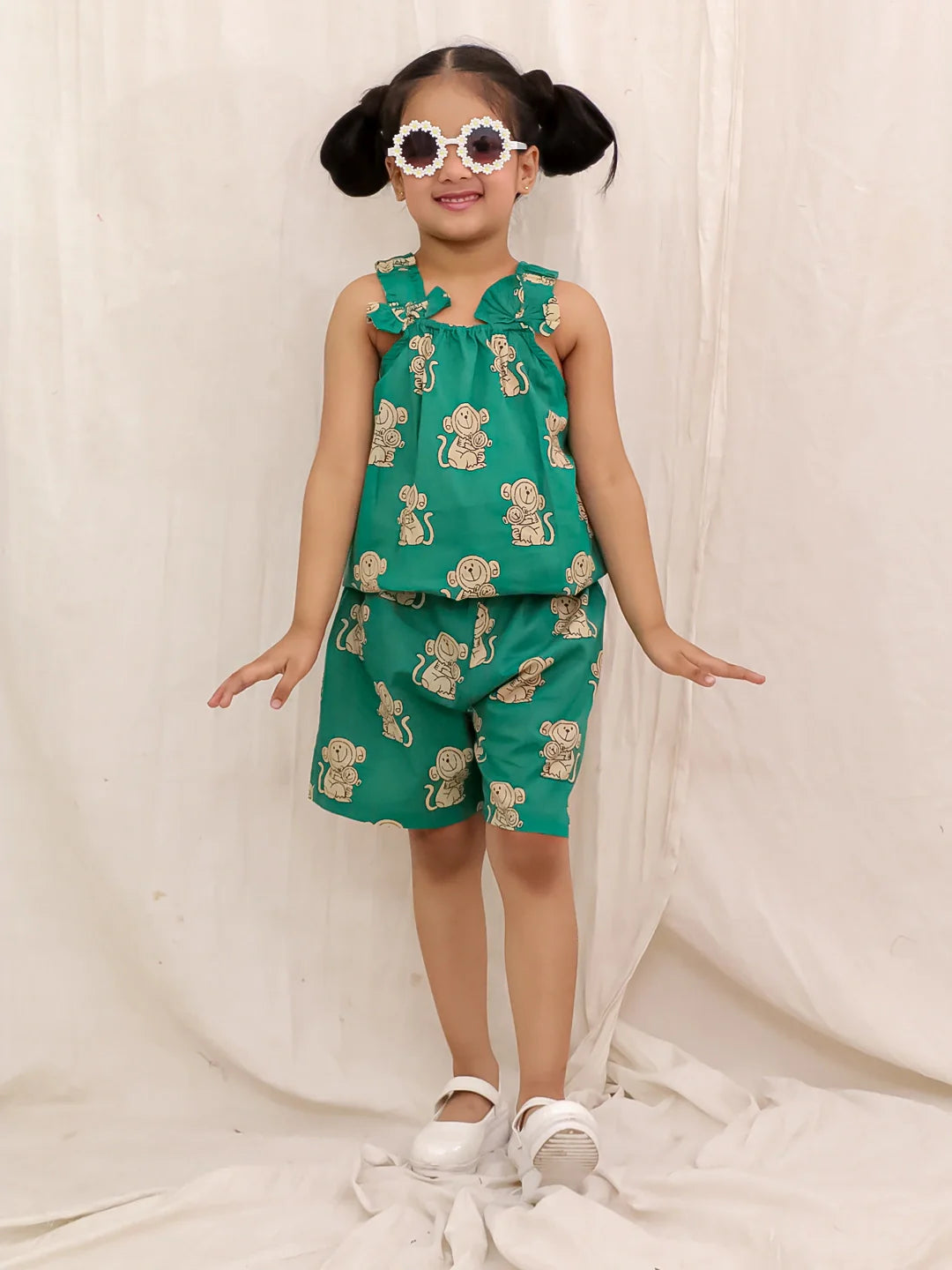 Ethnic Clothing Set for Girls - Green | BS26CS23GRA | DesiQlo