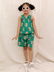 Ethnic Clothing Set for Girls - Green | BS26CS23GRA