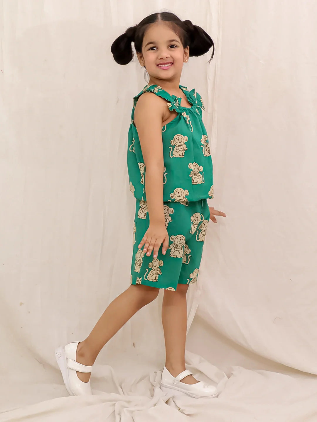 Ethnic Clothing Set for Girls - Green | BS26CS23GRA | DesiQlo