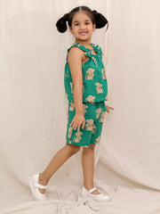 Ethnic Clothing Set for Girls - Green | BS26CS23GRA