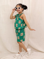 Ethnic Clothing Set for Girls - Green | BS26CS23GRA