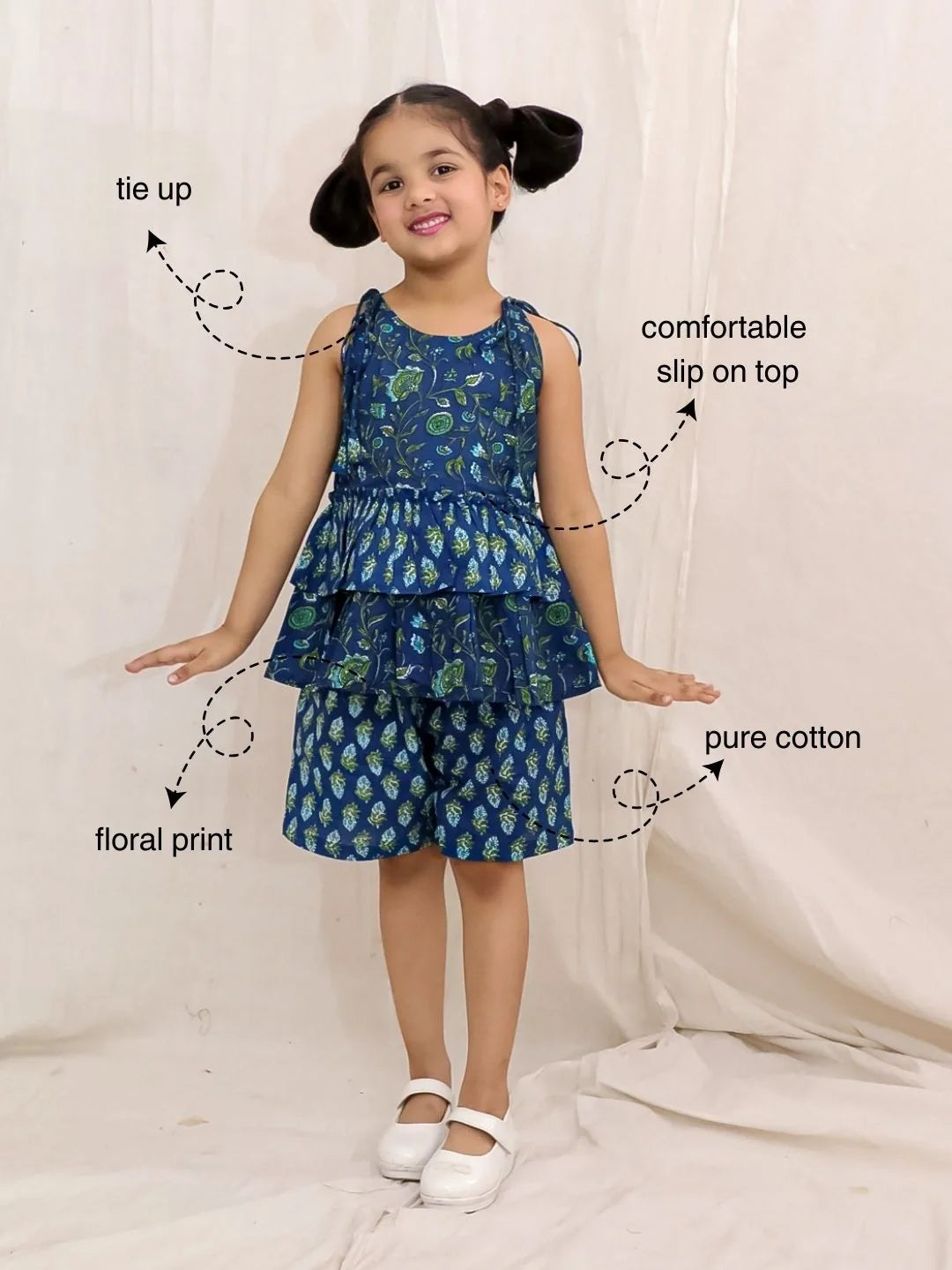 Ethnic Clothing Set for Girls - Blue | BS26CS24BLA | DesiQlo