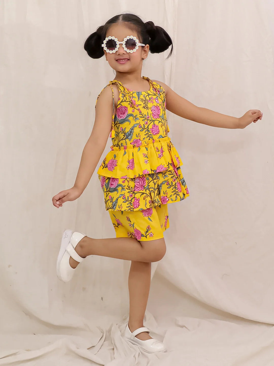 Ethnic Clothing Set for Girls - Yellow | BS26CS24YLA | DesiQlo