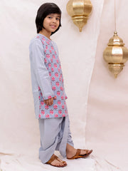 Dhoti Kurta Set for Boys - Grey | BS26DK23GYA