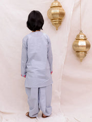 Dhoti Kurta Set for Boys - Grey | BS26DK23GYA