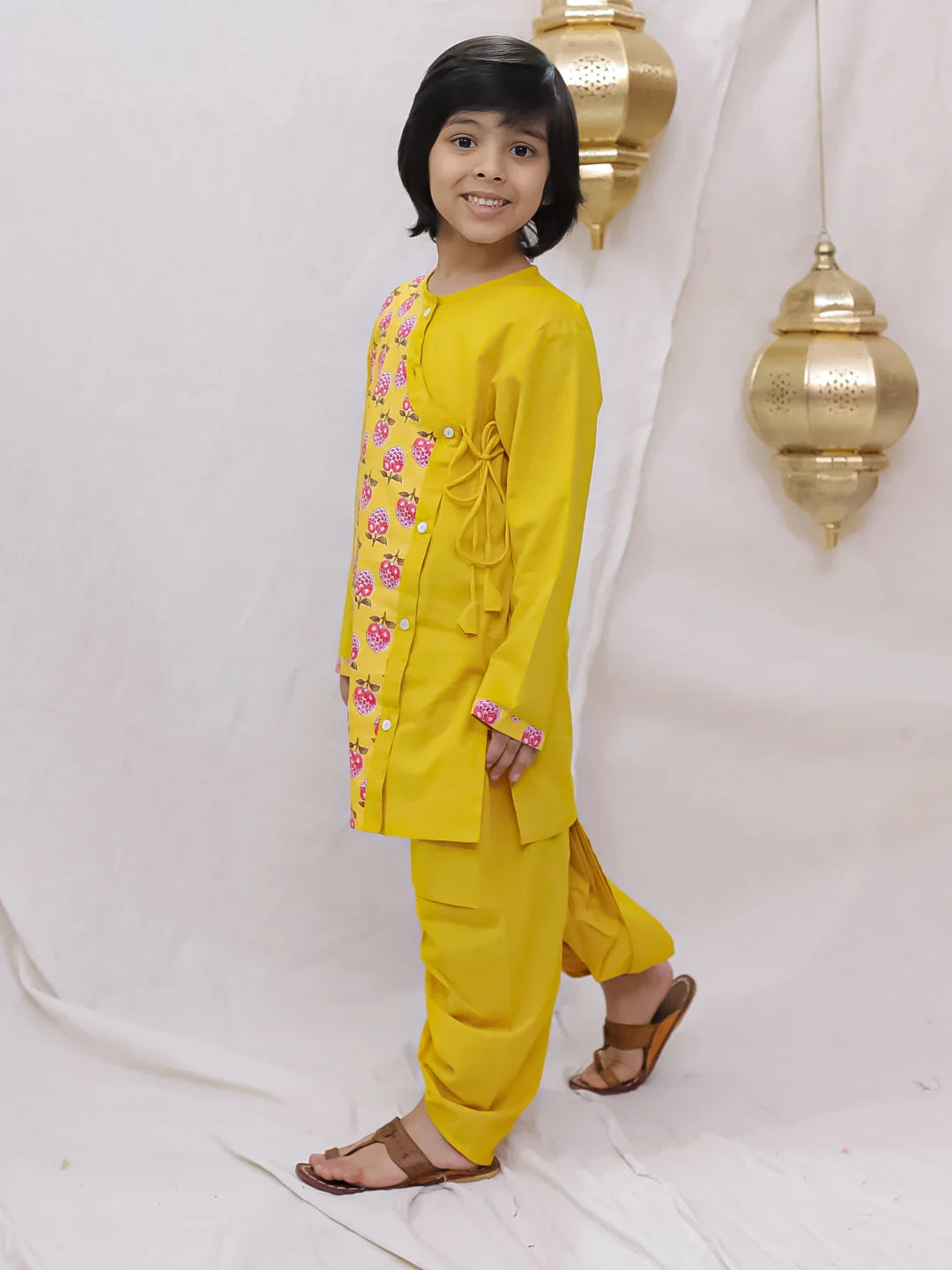 Dhoti Kurta Set for Boys - Yellow | BS26DK23YLA | DesiQlo