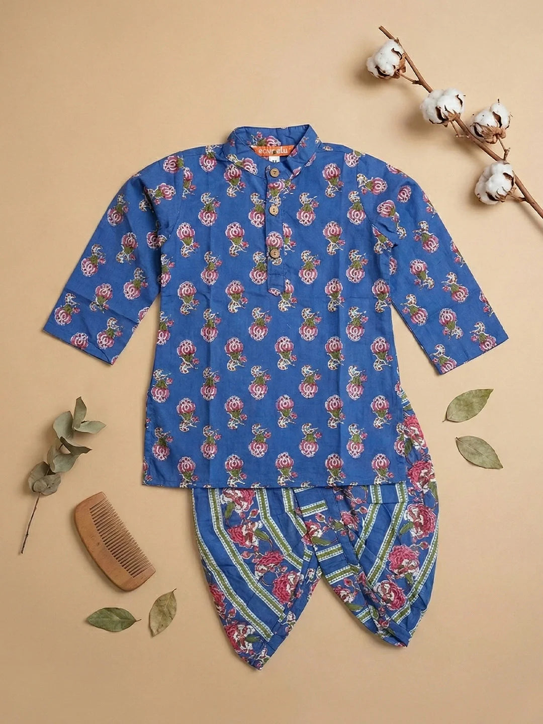 Dhoti Kurta Set for Boys - Blue | BS26IN59BLA | DesiQlo