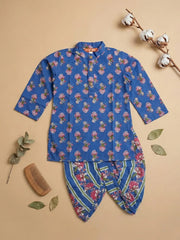 Dhoti Kurta Set for Boys - Blue | BS26IN59BLA