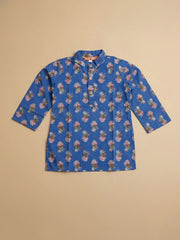 Dhoti Kurta Set for Boys - Blue | BS26IN59BLA
