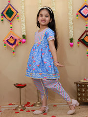 Ethnic Suit Set for Girls - Blue | BS26IW04BLA
