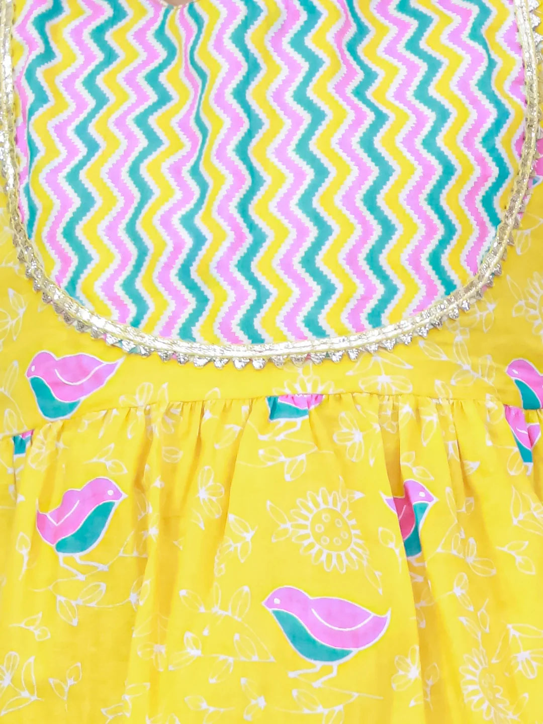 Ethnic Suit Set for Girls - Yellow | BS26IW04YLA | DesiQlo