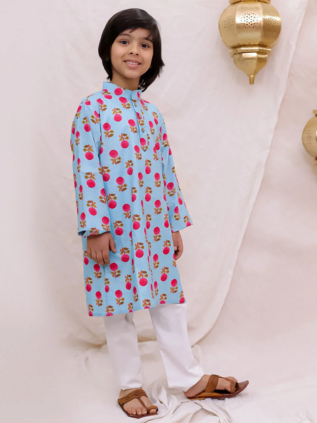 Kurta Pajama Set for Boys - Blue | BS26KP21BLA | DesiQlo
