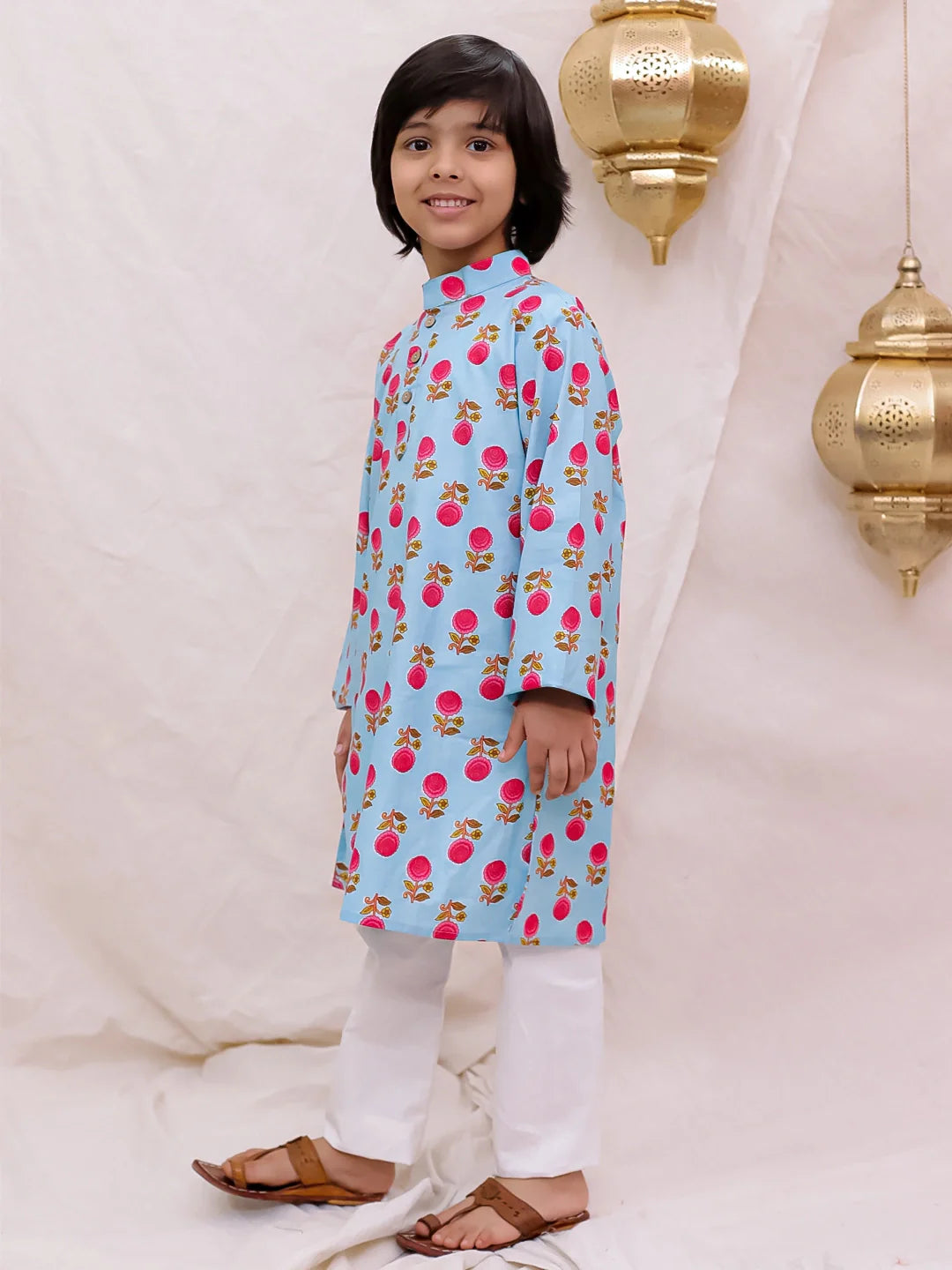 Kurta Pajama Set for Boys - Blue | BS26KP21BLA | DesiQlo