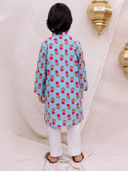 Kurta Pajama Set for Boys - Blue | BS26KP21BLA
