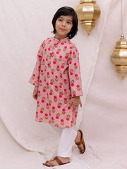 Kurta Pajama Set for Boys - Pink | BS26KP21PHA