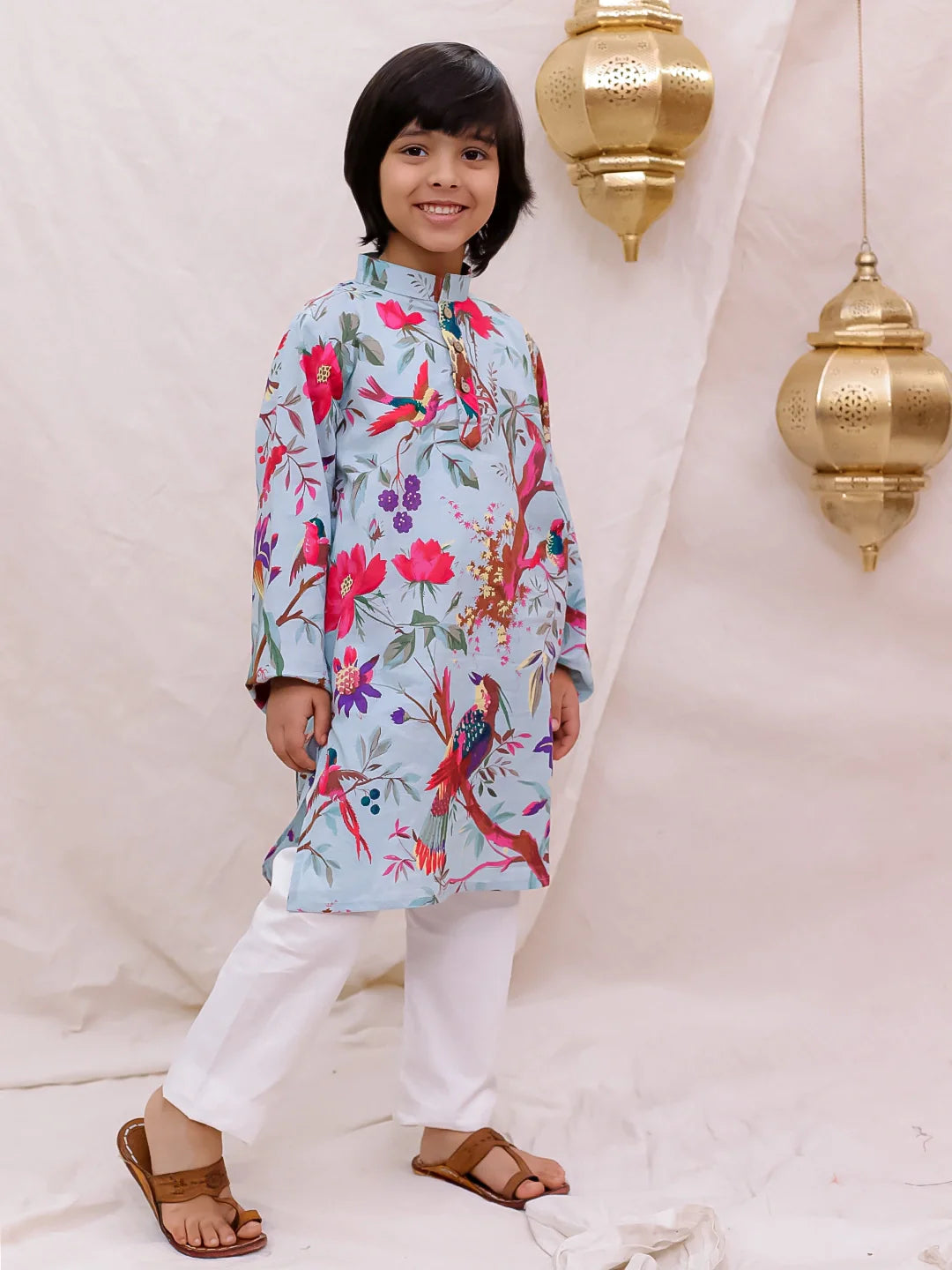 Kurta Pajama Set for Boys - Blue | BS26KP22BLA | DesiQlo