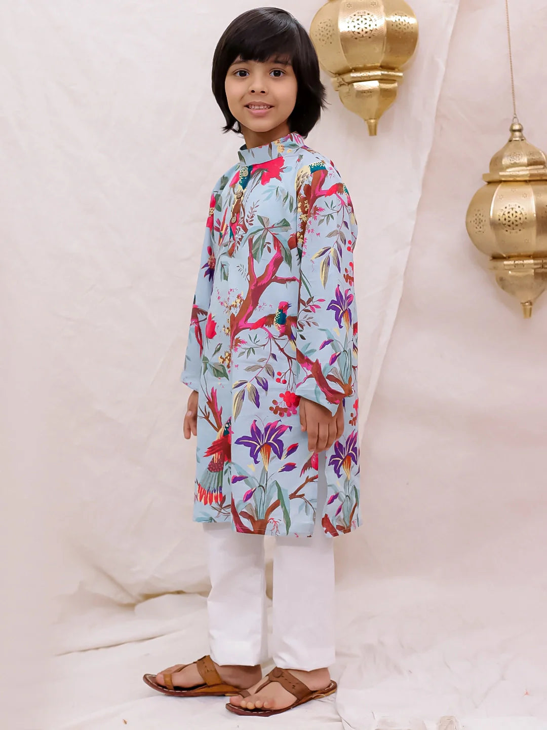 Kurta Pajama Set for Boys - Blue | BS26KP22BLA | DesiQlo
