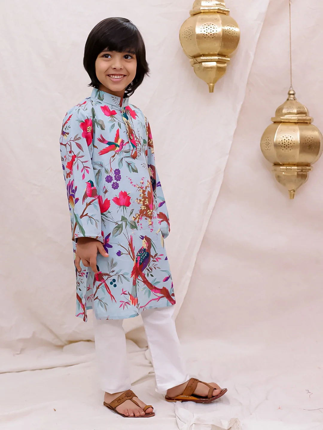 Kurta Pajama Set for Boys - Blue | BS26KP22BLA | DesiQlo