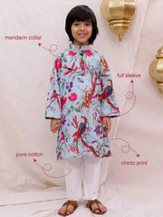 Kurta Pajama Set for Boys - Blue | BS26KP22BLA