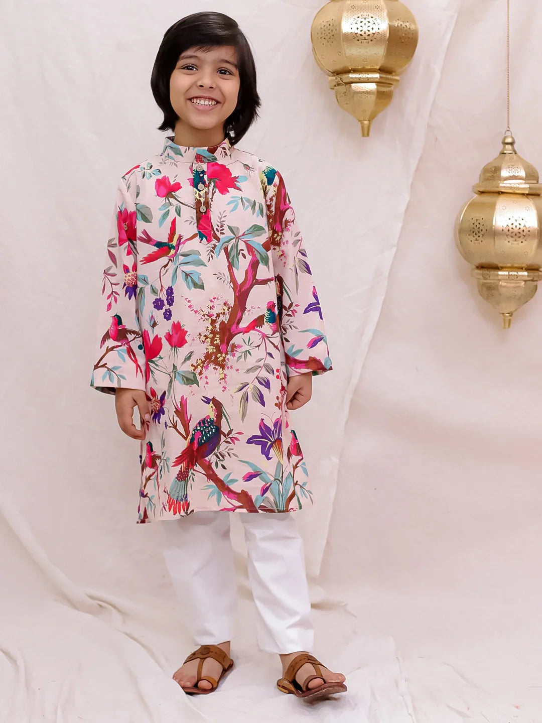 Kurta Pajama Set for Boys - Pink | BS26KP22PIA