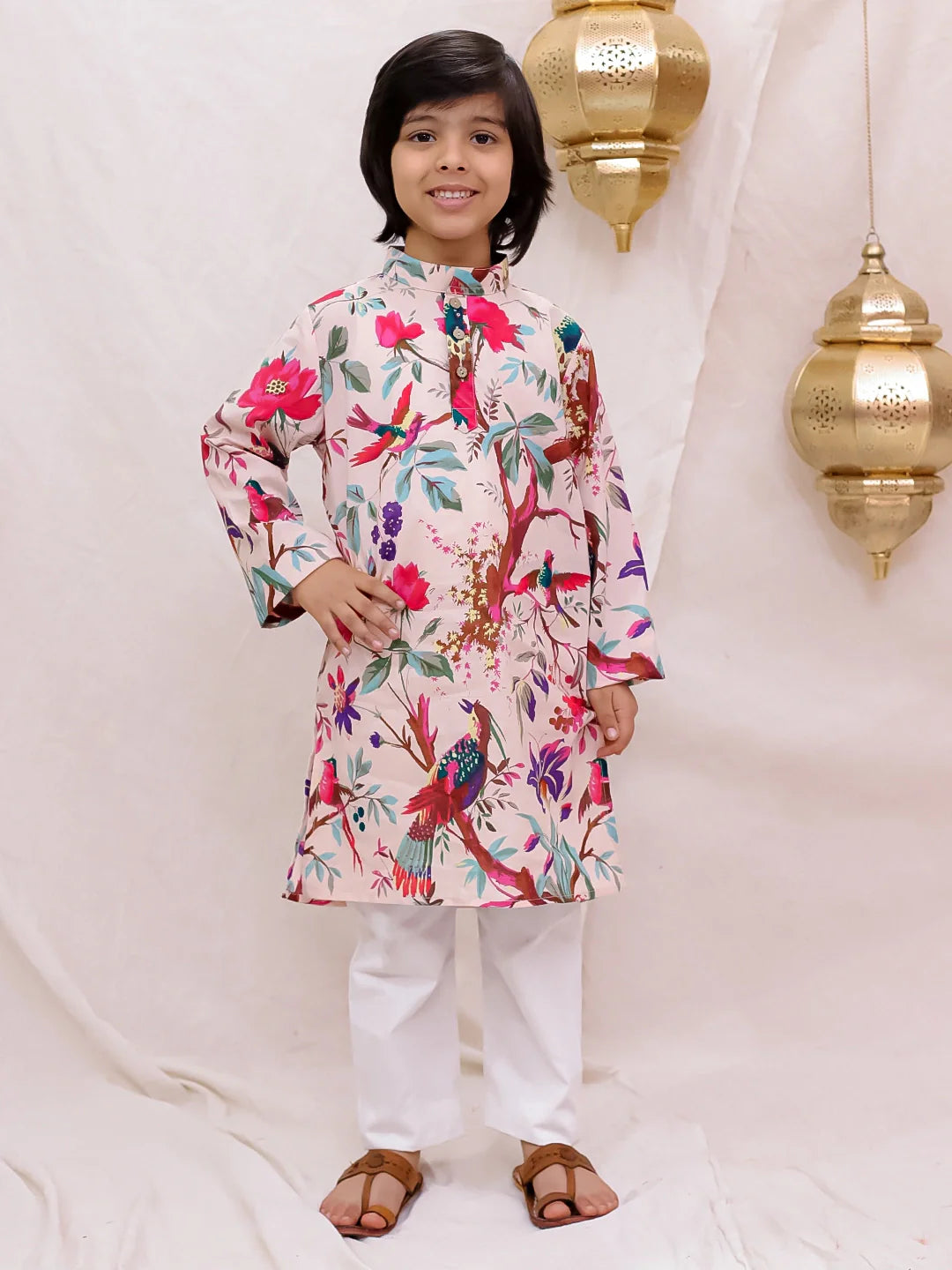 Kurta Pajama Set for Boys - Pink | BS26KP22PIA | DesiQlo