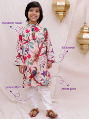 Kurta Pajama Set for Boys - Pink | BS26KP22PIA