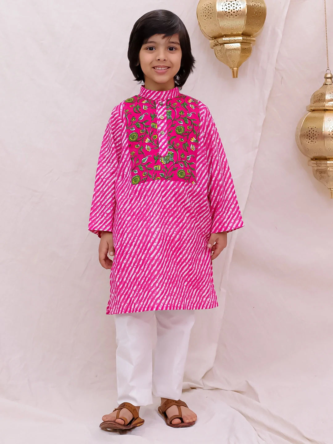 Kurta Pajama Set for Boys - Pink | BS26KP23PIA | DesiQlo