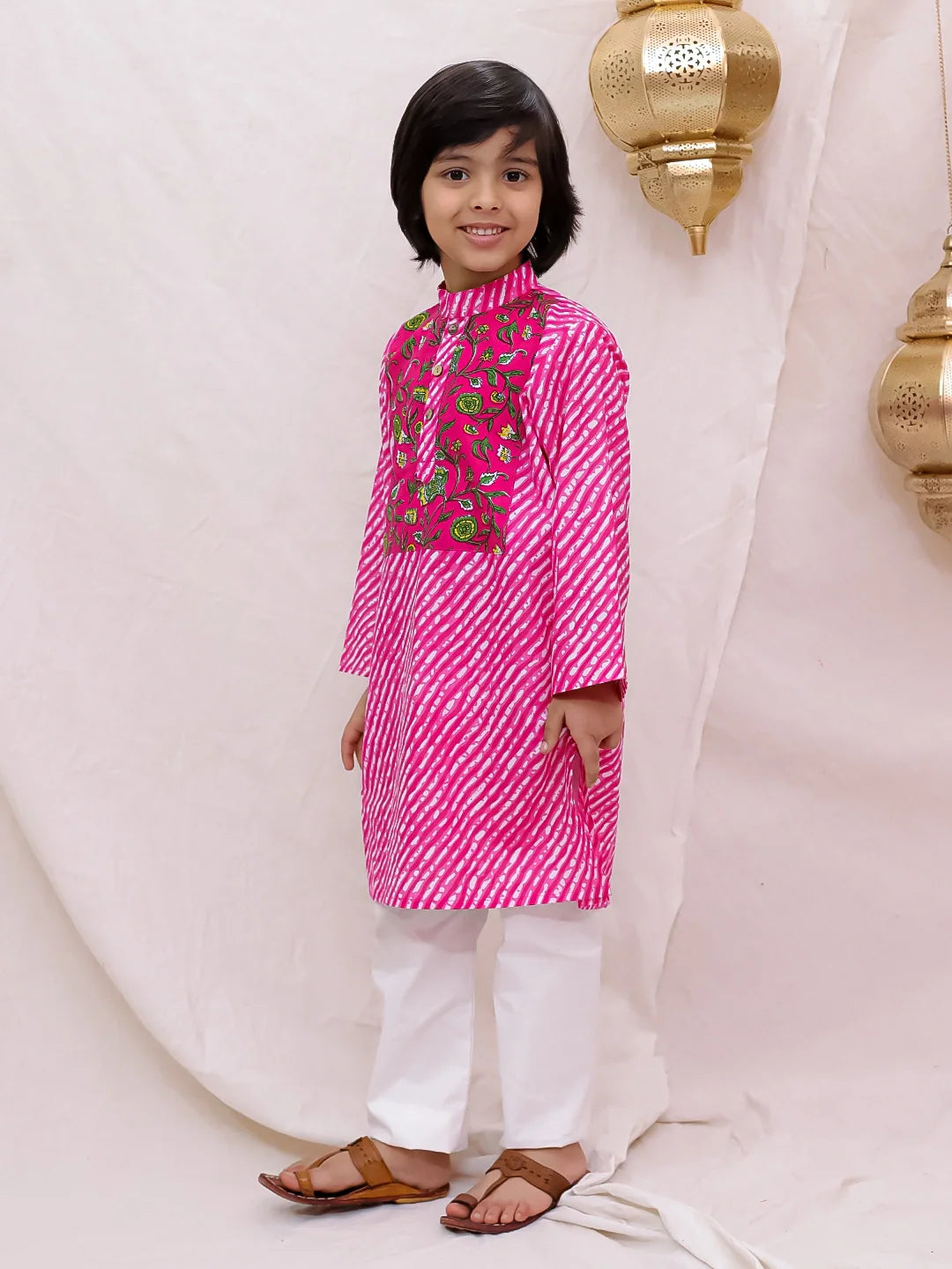 Kurta Pajama Set for Boys - Pink | BS26KP23PIA | DesiQlo