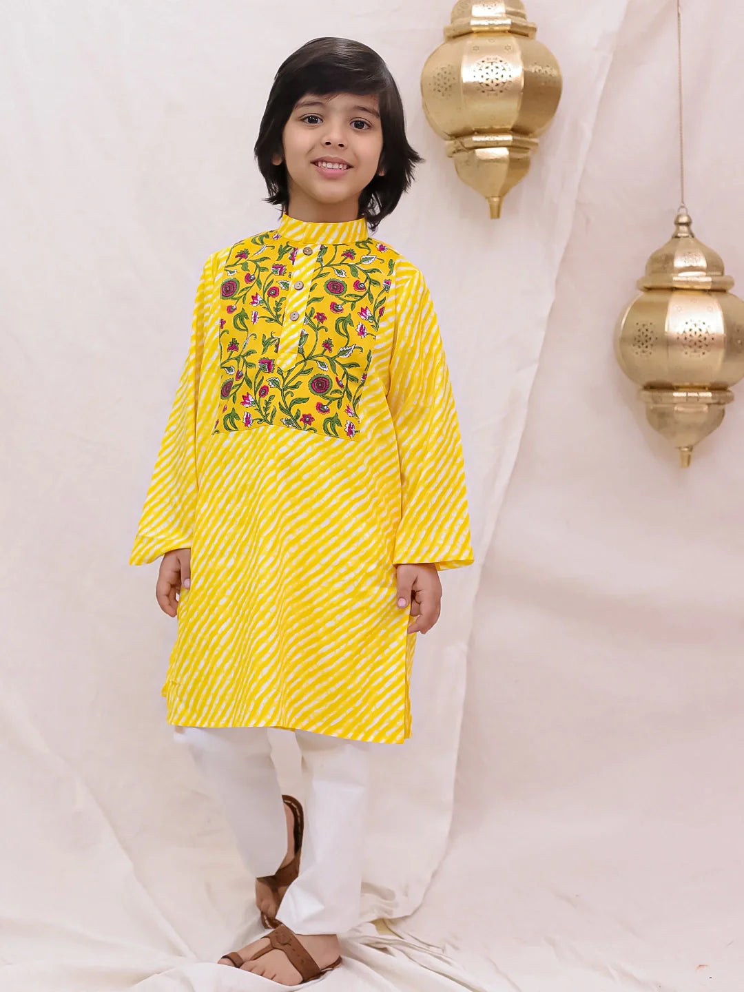 Kurta Pajama Set for Boys - Yellow | BS26KP23YLA | DesiQlo
