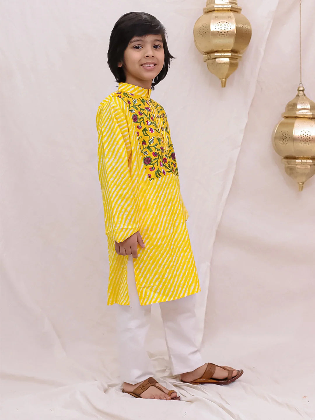 Kurta Pajama Set for Boys - Yellow | BS26KP23YLA | DesiQlo