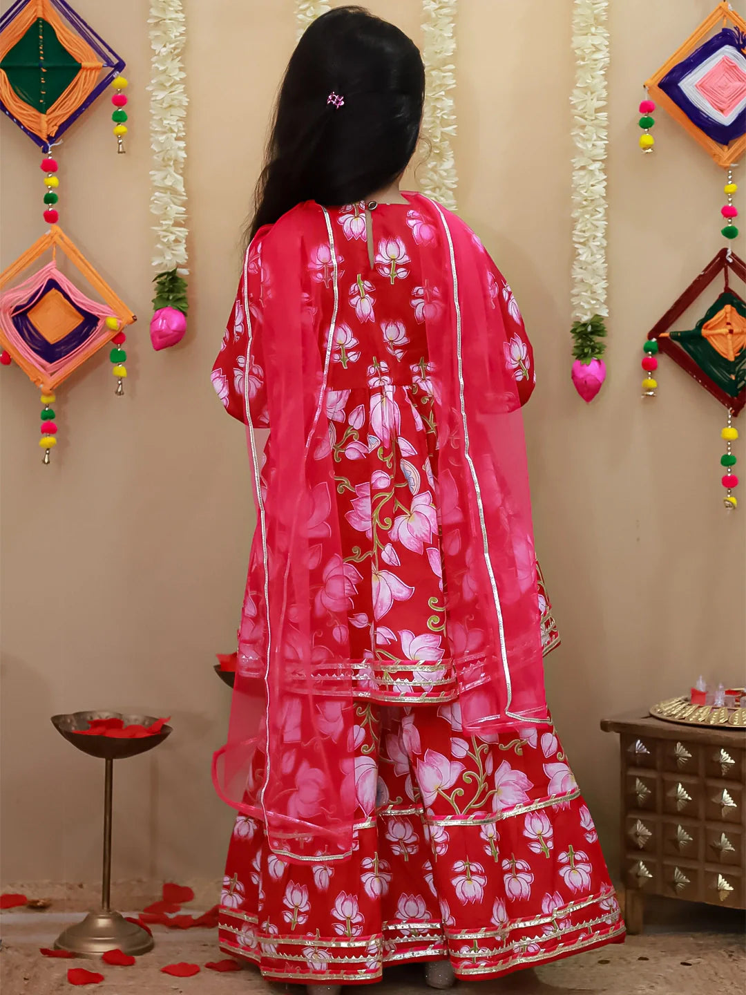 Ethnic Suit Set for Girls - Pink | BS26SU30PIA | DesiQlo
