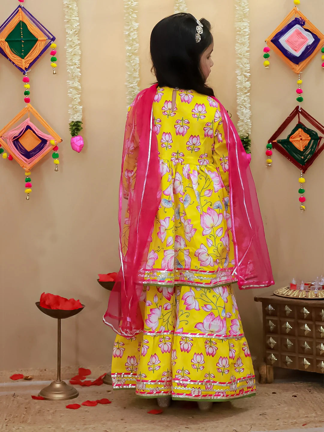 Ethnic Suit Set for Girls - Yellow | BS26SU30YLA | DesiQlo