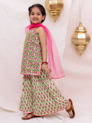Ethnic Suit Set for Girls - White | BS26SU31GRA