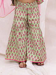 Ethnic Suit Set for Girls - White | BS26SU31GRA