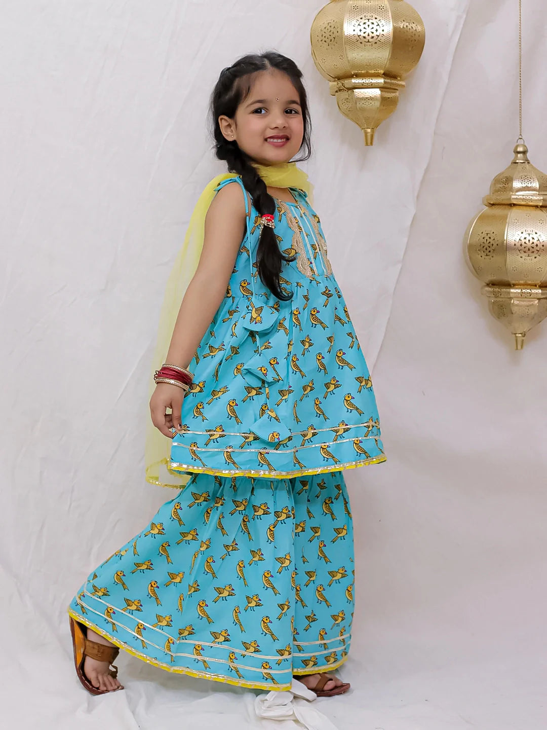 Ethnic Suit Set for Girls - Blue | BS26SU32BLA | DesiQlo