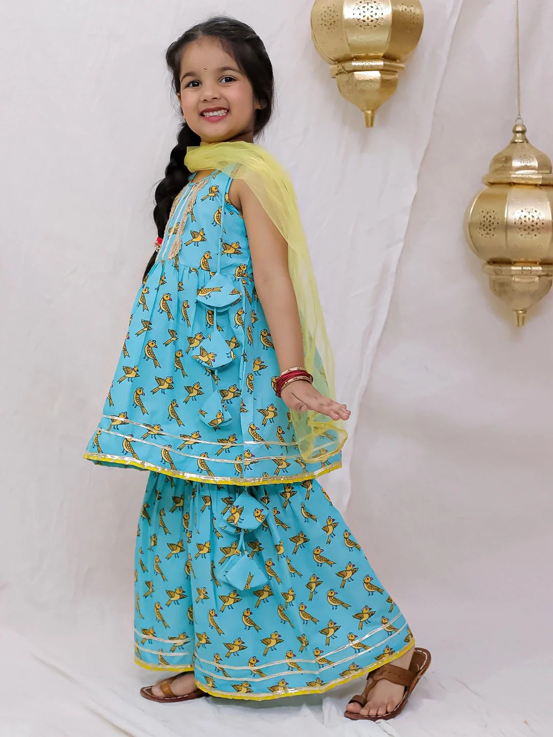 Ethnic Suit Set for Girls - Blue | BS26SU32BLA