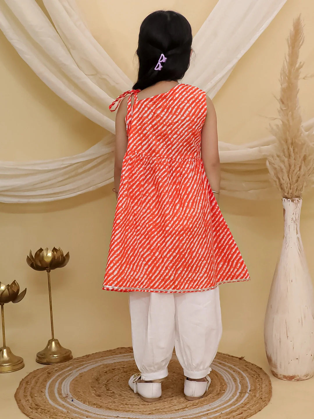 Ethnic Suit Set for Girls - Orange | BS26SU34ORA | DesiQlo