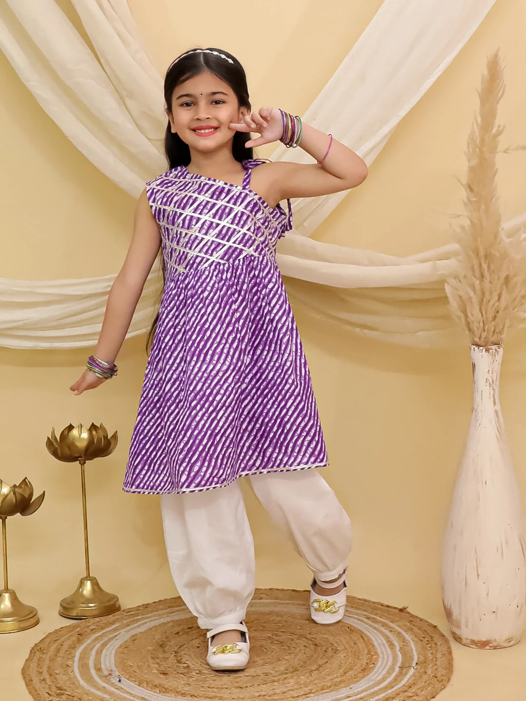 Ethnic Suit Set for Girls - Orange | BS26SU34ORA | DesiQlo