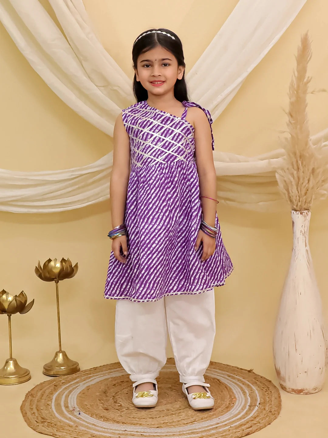 Ethnic Suit Set for Girls - Red | BS26SU34PUA